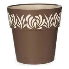 Stefanplast Samopostrežni cvetlični lonec Stefanplast Gaia Brown 25 x 25 x 25 cm Plastika Vanilla