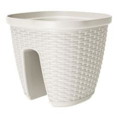 Miramarket Planter for Railing Poétic Casa Mesh Plastika Bela (30 x 30 x 26 cm)