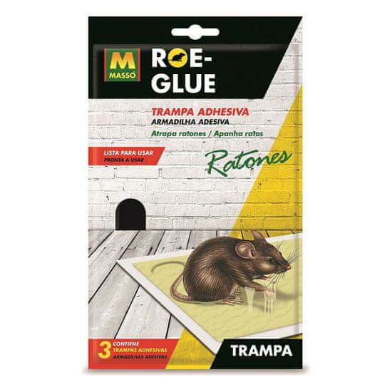 BigBuy Strup za podgane Massó Roe-glue Lepljiva škatla za pasti