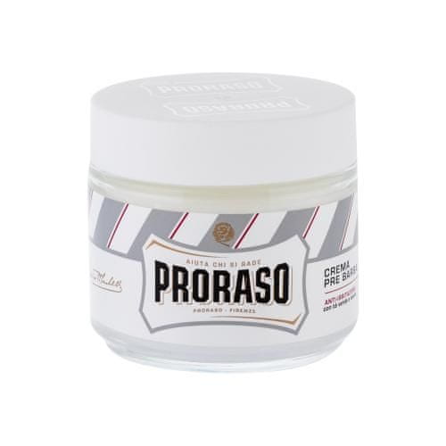 Proraso White Pre-Shave Cream krema za lažje britje z mentolom, evkaliptusom in glicerinom