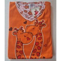 Pižama žirafa temno oranžna 140