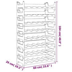 Vidaxl Vinsko stojalo za 48 steklenic PP zložljivo