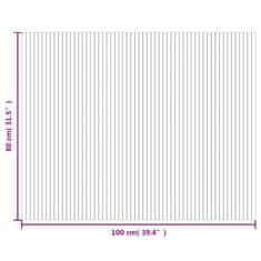 Vidaxl Preproga pravokotna siva 80×100 cm bambus