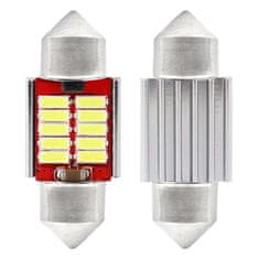 AMIO vodila canbus 4014 10smd festoon c5w c10w c3w 31mm bela 12v 24v amio-02188