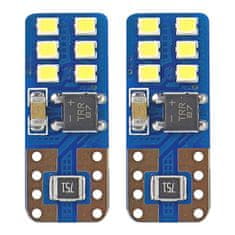 AMIO vodila canbus 12smd ultrabright 2016 t10e w5w bela 12v 24v amio-01638