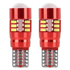 AMIO vodila canbus 27smd 3014 t10e w5w bela 12v 24v amio-01446