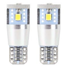 AMIO LED žarnice canbus 3smd 2835 t10e w5w alu bela 12v 24v amio-01637