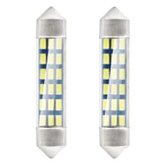 AMIO LED žarnice standard 3014 18smd festoon c5w c10w c3w 41mm bela 12v amio-01092