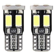 AMIO LED žarnice canbus 6smd 5730 t10 w5w bela amio-01622