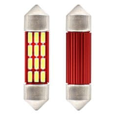 AMIO Vodila canbus 4014 12smd festoon c5w c10w c3w 36mm bela 12v 24v amio-01632