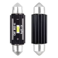 AMIO Žarometi vodijo canbus 1860 1smd ultrabright festoon c5w c10w c3w 41mm bela 12v 24v amio-02444