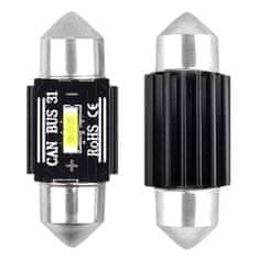 AMIO Žarometi vodijo canbus 1860 1smd ultrabright festoon c5w c10w c3w 31mm bela 12v 24v amio-02441