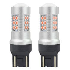 AMIO LED žarnice canbus 24smd t20 wr21/5w rdeča 12v 24v amio-02581