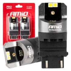 AMIO Vodila canbus pro serije 3157 p27/7w 4x3030 smd bela 12/24v amio-03588