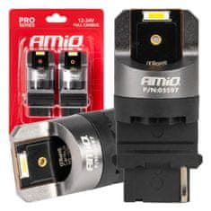 AMIO vodila canbus pro serije p27w t25 2x1860smd bela 12v 24v amio-03597