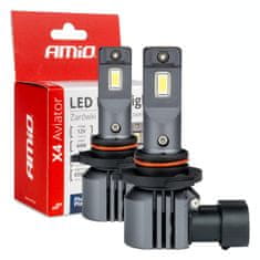 AMIO LED avtomobilske žarnice x4 serije aviator hb3 6500k canbus amio-03766