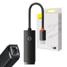 BASEUS Omrežni adapter Baseus Lite Series USB-C na RJ45 (črn)