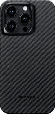 Pitaka MagEZ 4 1500D case, black/grey twill - iPhone 15 Pro Max