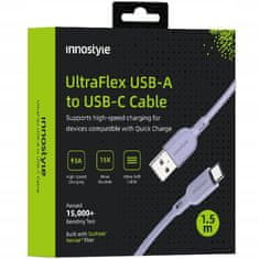 Innostyle Innostyle Ultraflex Usb-C Kabel Za Hitro Polnjenje Za Iphone Samsung Qc 4.0 Kevlar 2M Vijolična