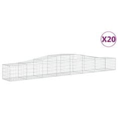 Vidaxl Obokane gabion košare 20 kosa 400x50x40/60 cm pocinkano železo