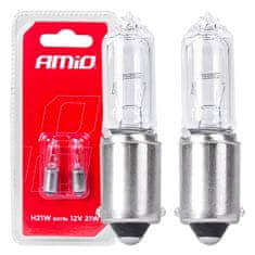 AMIO halogenske žarnice h21w 12v 21w bay9s white 2pcs blister amio-03357