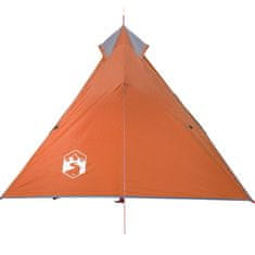 Vidaxl Šotor za kampiranje tipi za 1 osebo oranžen vodoodporen
