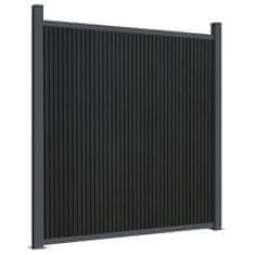 Vidaxl Ograjni panel siv 1737x186 cm WPC