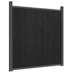 Vidaxl Ograjni panel siv 1564x186 cm WPC