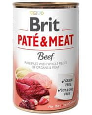 Brit Brit Paté &amp; Meat Beef 400 g v konzervi za pse