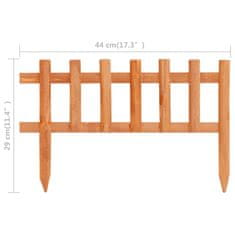 Vidaxl Obroba za travo 10 kosov les jelke 4,4 m