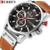 CURREN 8291 Moške ure Quartz gibanje Fashion&amp;Casual Auto datum usnje Band ure