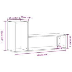 Vidaxl TV omarica 2 kosa sonoma hrast 100x30x50 cm inženirski les