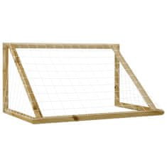 Vidaxl Nogometni gol z mrežo 120x60x80 cm impregnirana borovina