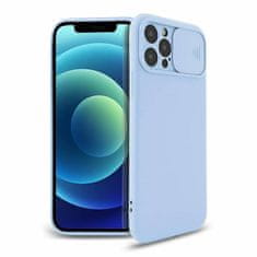 Nexeri IPHONE 14 PLUS Silikonski ovitek s pokrovom za kamero Nexeri Silikonski objektiv svetlo modra