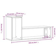 Vidaxl TV omarica 2 kosa betonsko siva 100x30x50 cm inženirski les