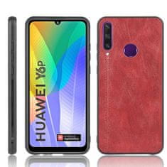 Nemo HUAWEI Y6P Usnjeni prekrivni hibridni etui rdeče barve