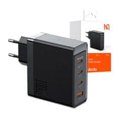 Mcdodo McDodo GAN omrežni polnilec 3xUSB-C + USB, 100 W (črn)