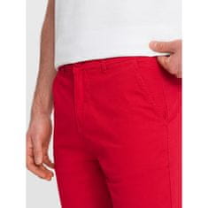OMBRE Moške hlače chinos z robom iz džinsa rdeče V1 W421 MDN125175 XXL