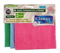 Clanax Švedska brisača 30x30cm iz mikrovlaken (3 kosi)