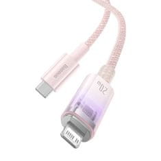 BASEUS Kabel za hitro polnjenje Baseus USB-C na Lightning Explorer Series 1m, 20W (roza)