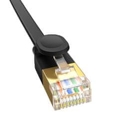 BASEUS Baseus Cat 7 UTP Ethernet RJ45 Cable Flat 2 m črna