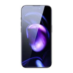 BASEUS Baseus Crystal Kaljeno steklo proti modri svetlobi in prahu 0,3 mm za iPhone 14 Pro Max (2 kosa)