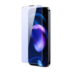 BASEUS Baseus Crystal Kaljeno steklo proti modri svetlobi in prahu 0,3 mm za iPhone 14 Pro Max (2 kosa)