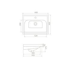 CeraStyle Umivalnik FRAME 60