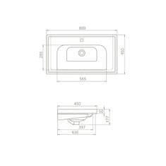 CeraStyle Umivalnik FRAME 80