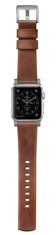 Nomad Leat. Sap brown/silver - Apple Watch Ula 2/1(49mm) 9/8/7 (45mm)/6/SE/5/4(44mm)/3/2/1(42mm)