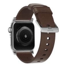 Nomad Leat. Sap brown/silver - Apple Watch Ula 2/1(49mm) 9/8/7 (45mm)/6/SE/5/4(44mm)/3/2/1(42mm)