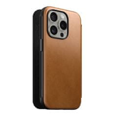 Nomad Modern Leather Folio, english tan - iPhone 15 Pro