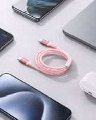 Innostyle Innostyle Powerflex Usb-C Kabel Za Hitro Polnjenje Za Iphone Samsung 3A 60W Kevlar 2M Roza