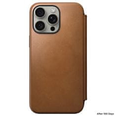 Nomad Modern Leather Folio, english tan - iPhone 15 Pro Max